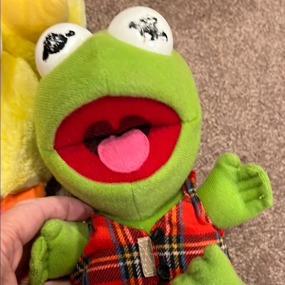 Vintage Baby Big Bird and Kermit thee Frog